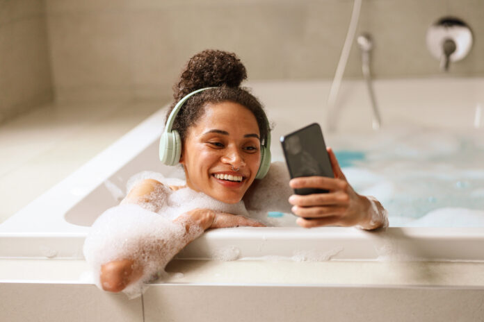 Indian woman indulging in self care for mental health