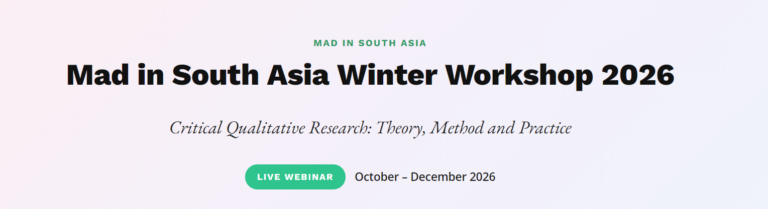 Mad in South Asia — Winter Workshop 2026